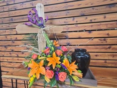 Held in His Hands floral tribute