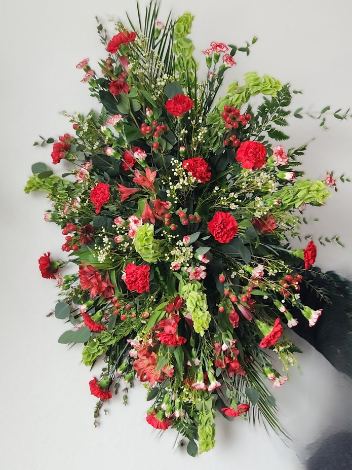 Lady in Red standing spray