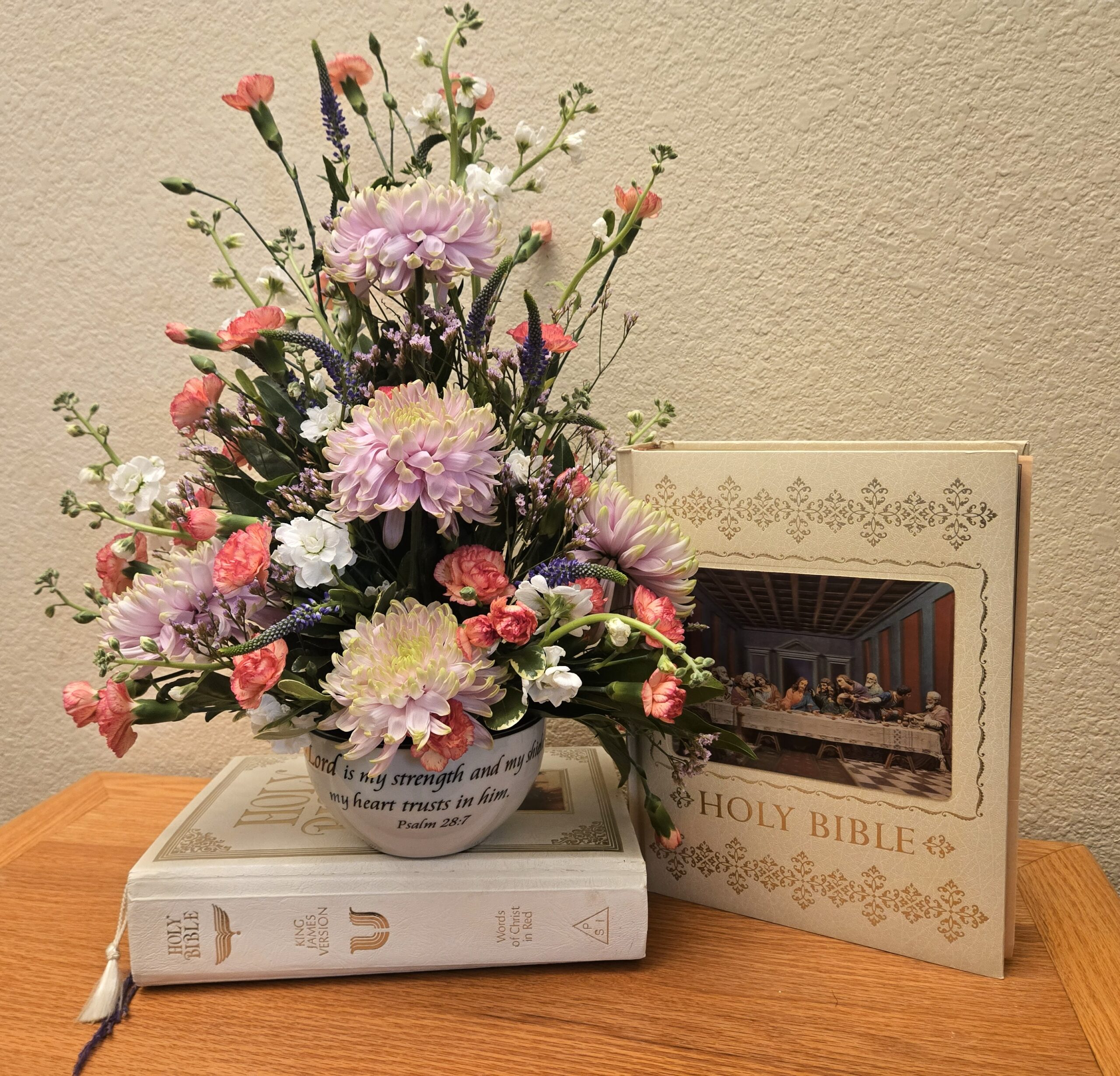Bibles floral tribute